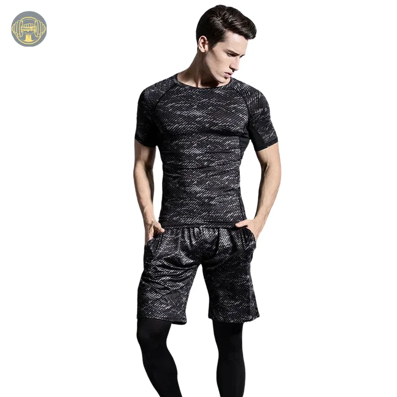 Mens 5Pcs Compression Set Rashguard