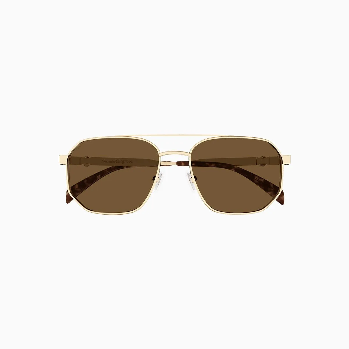 Men's Alexander Mcqueen Gold Brown Sunglasses
