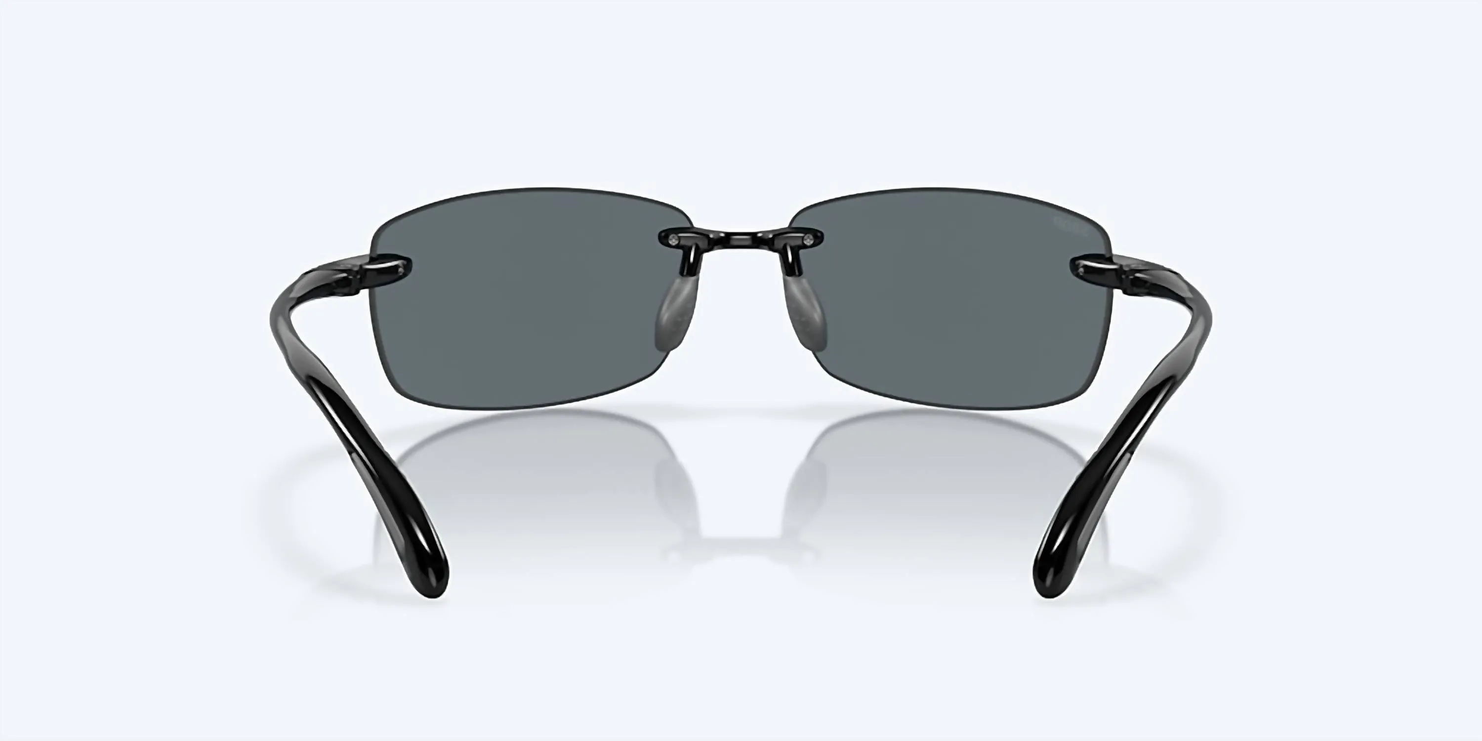Men's Ballast Polarized Sunglasses 9071 - 05 - 60 In Shiny Black/blue Mirror