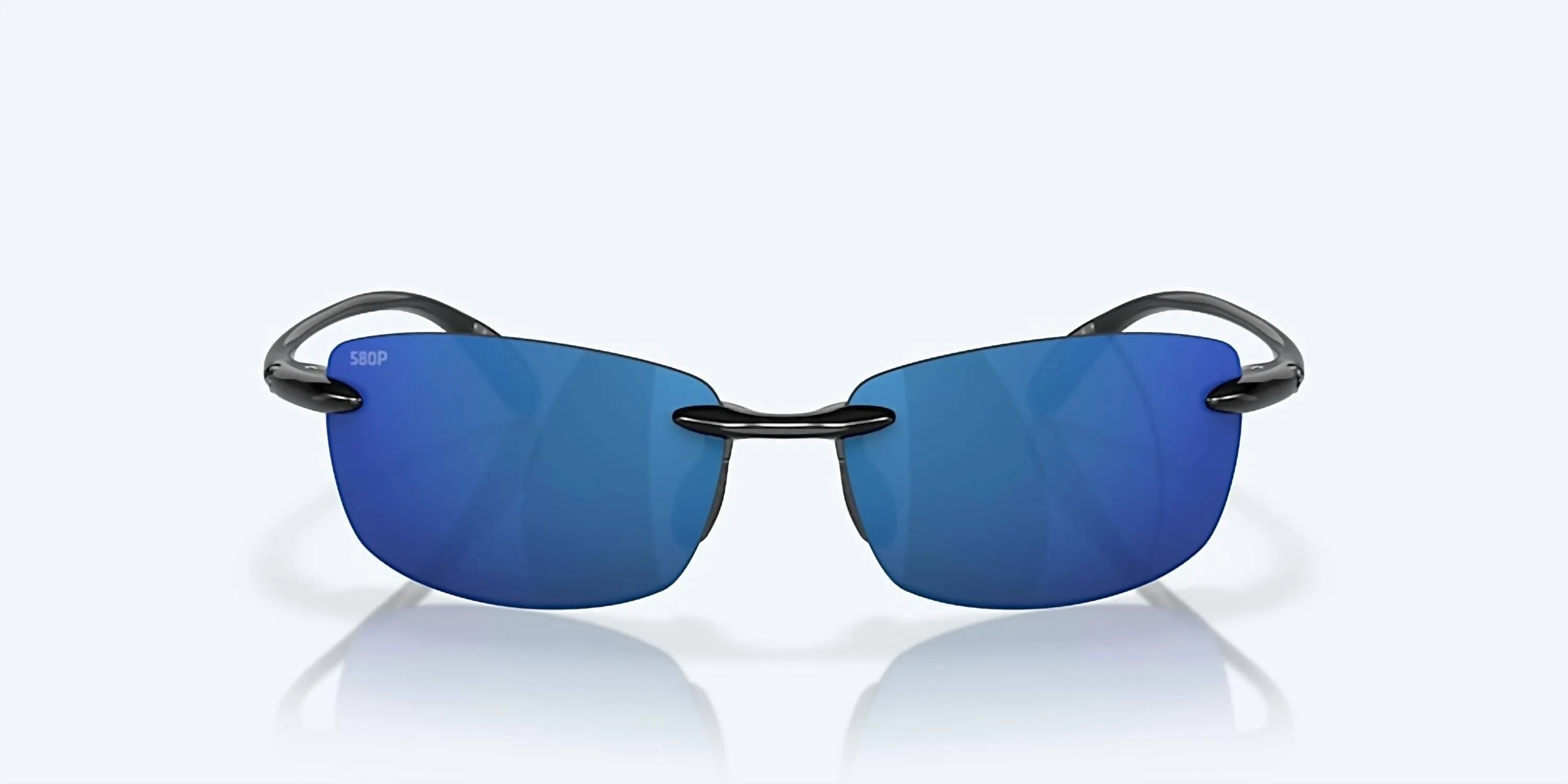 Men's Ballast Polarized Sunglasses 9071 - 05 - 60 In Shiny Black/blue Mirror