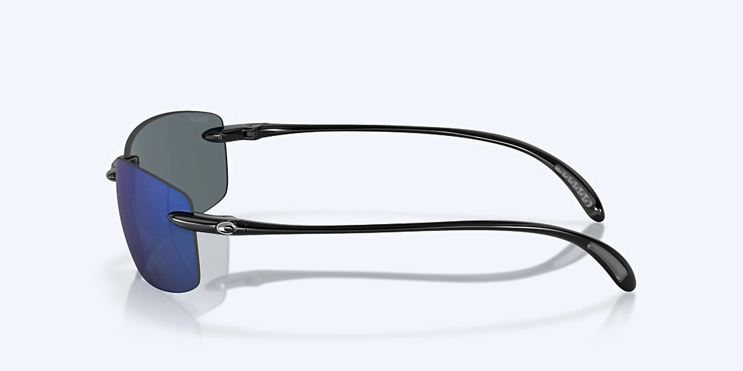 Men's Ballast Polarized Sunglasses 9071 - 05 - 60 In Shiny Black/blue Mirror