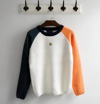 Men's Colored Arm Pullover Sweater
