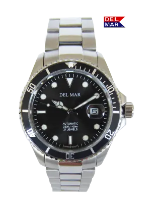 Men's Premier Automatic Watch – Black Dial & Stainless Steel Band #50390
