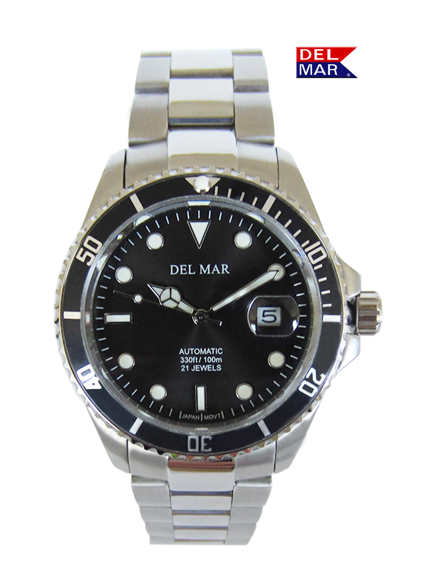 Men's Premier Automatic Watch – Black Dial & Stainless Steel Band #50390