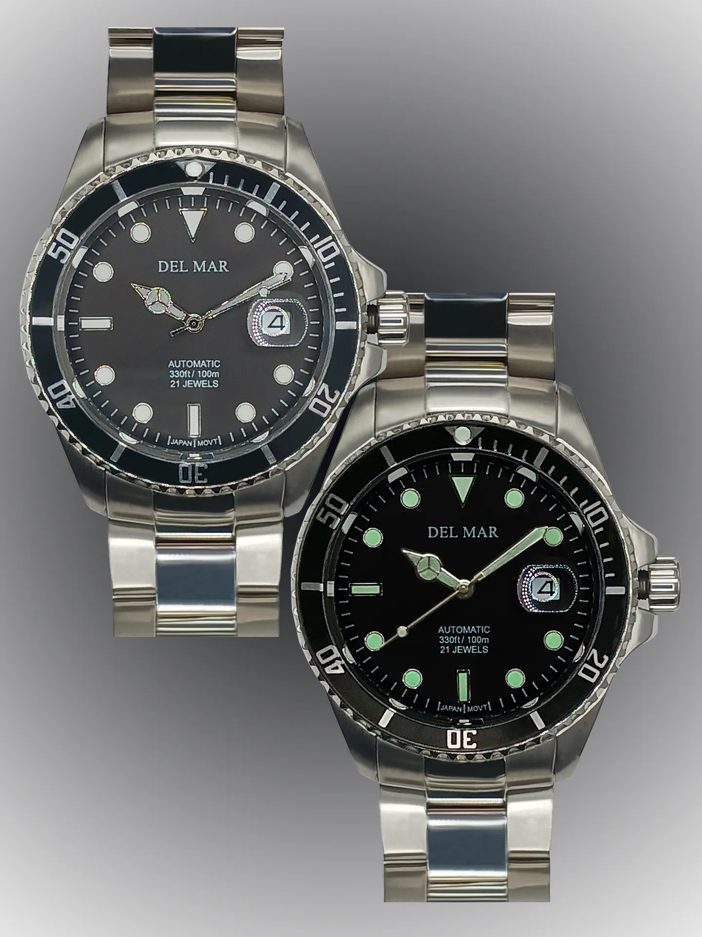 Men's Premier Automatic Watch – Black Dial & Stainless Steel Band #50390