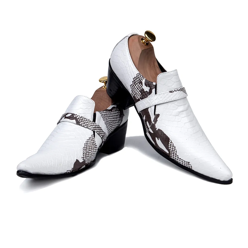 Men's White Pointed Toe Shoe