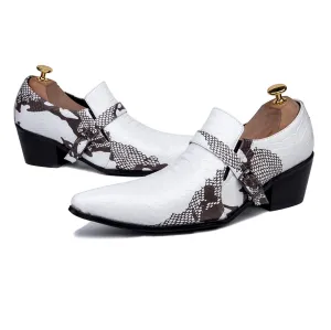 Men's White Pointed Toe Shoe