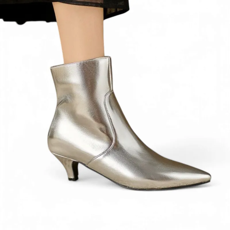 Merendy Tartora Kitten heels Mirror ankle boots
