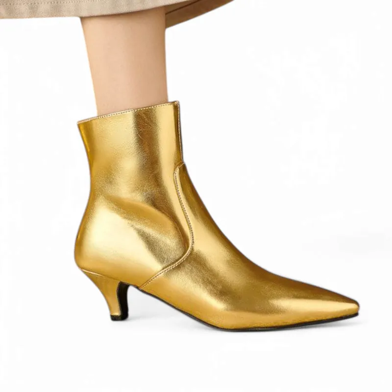 Merendy Tartora Kitten heels Mirror ankle boots