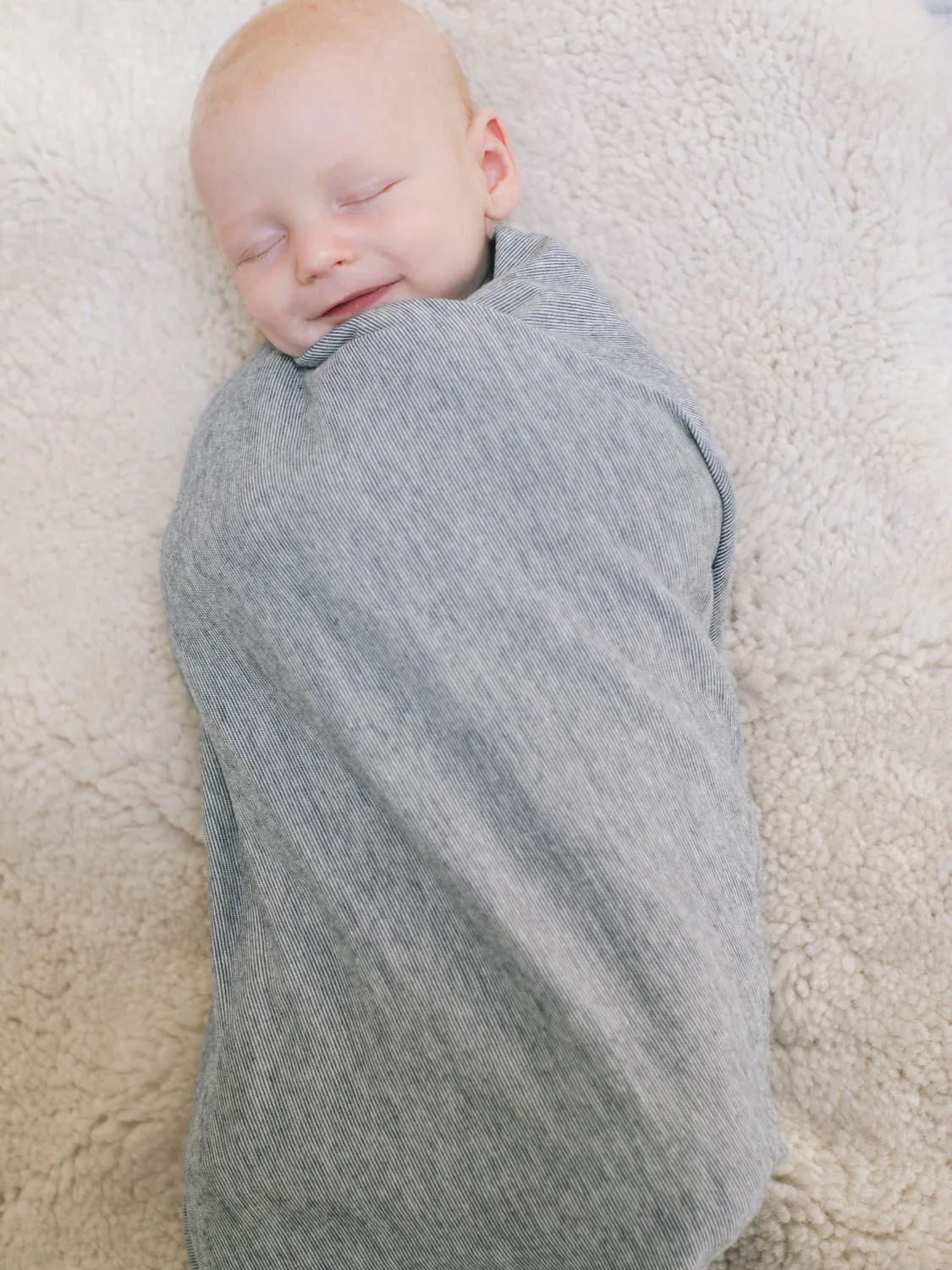 Merino   Organic Cotton Baby Swaddle Blanket