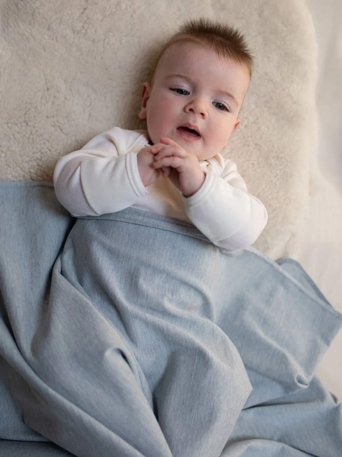Merino   Organic Cotton Baby Swaddle Blanket