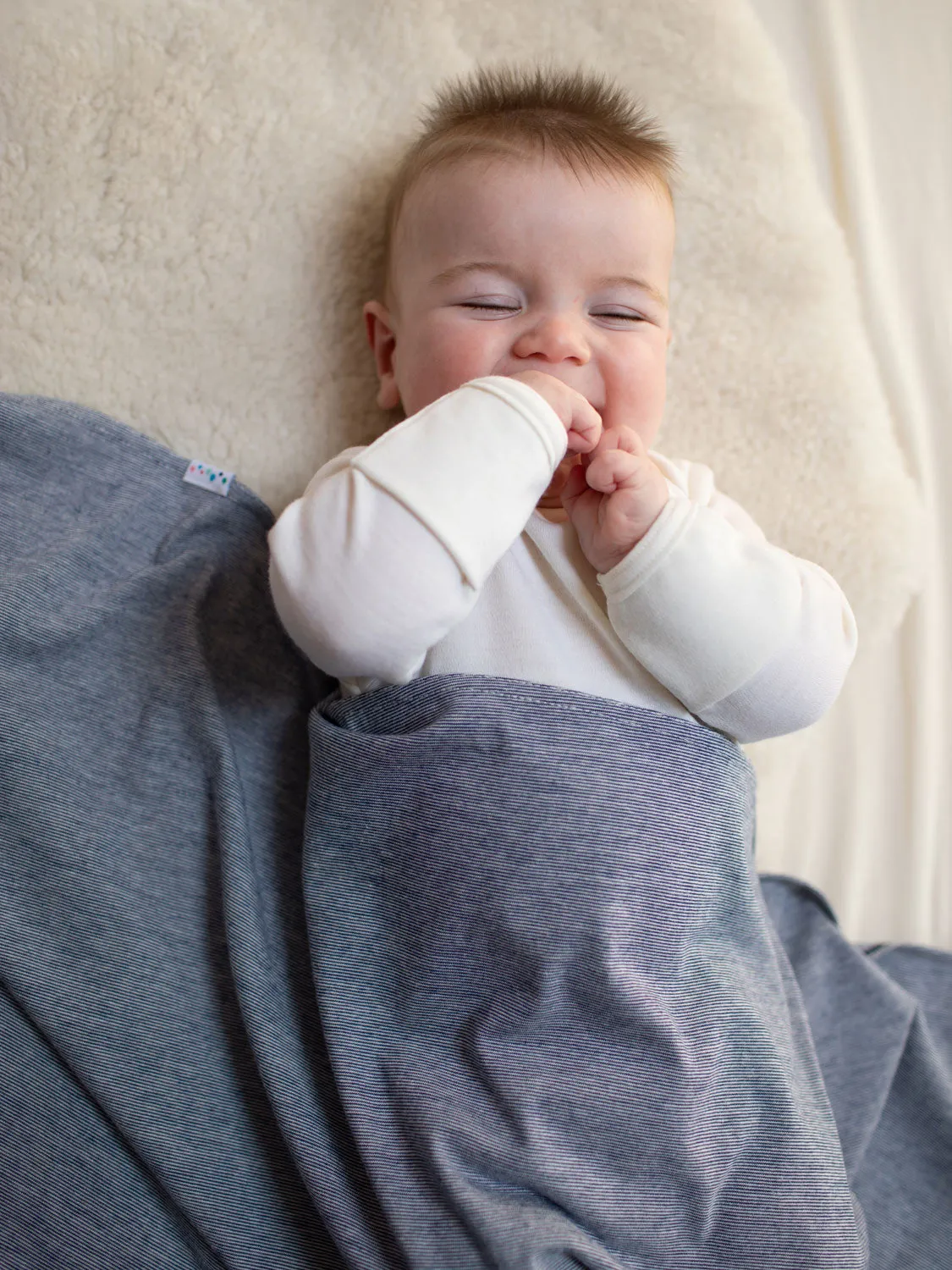 Merino   Organic Cotton Baby Swaddle Blanket