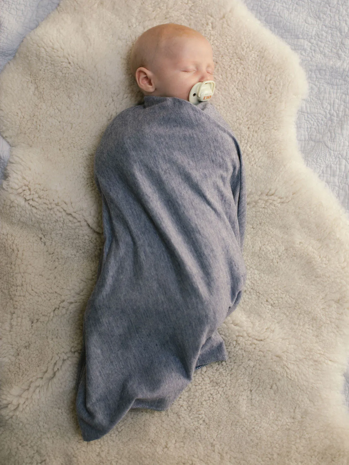 Merino   Organic Cotton Baby Swaddle Blanket