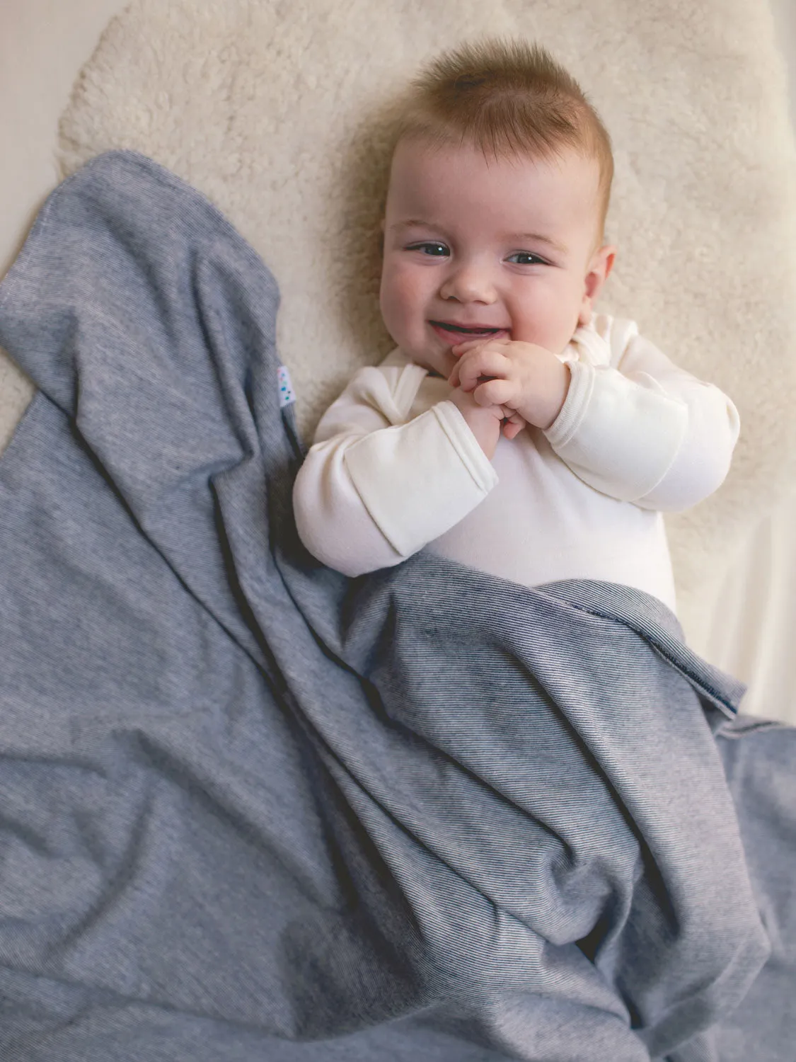 Merino   Organic Cotton Baby Swaddle Blanket