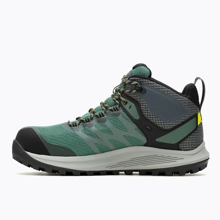 Merrell Men's Nova 3 Mid Waterproof Carbon Fiber Work Shoe Forest Hi Viz J005493