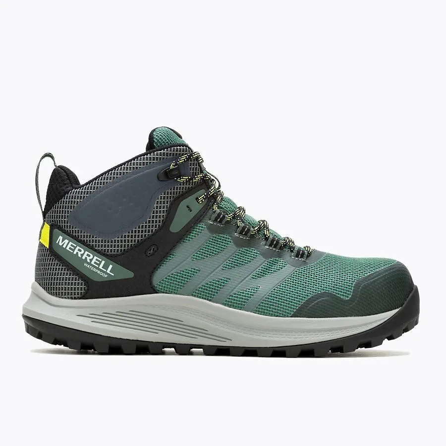 Merrell Men's Nova 3 Mid Waterproof Carbon Fiber Work Shoe Forest Hi Viz J005493