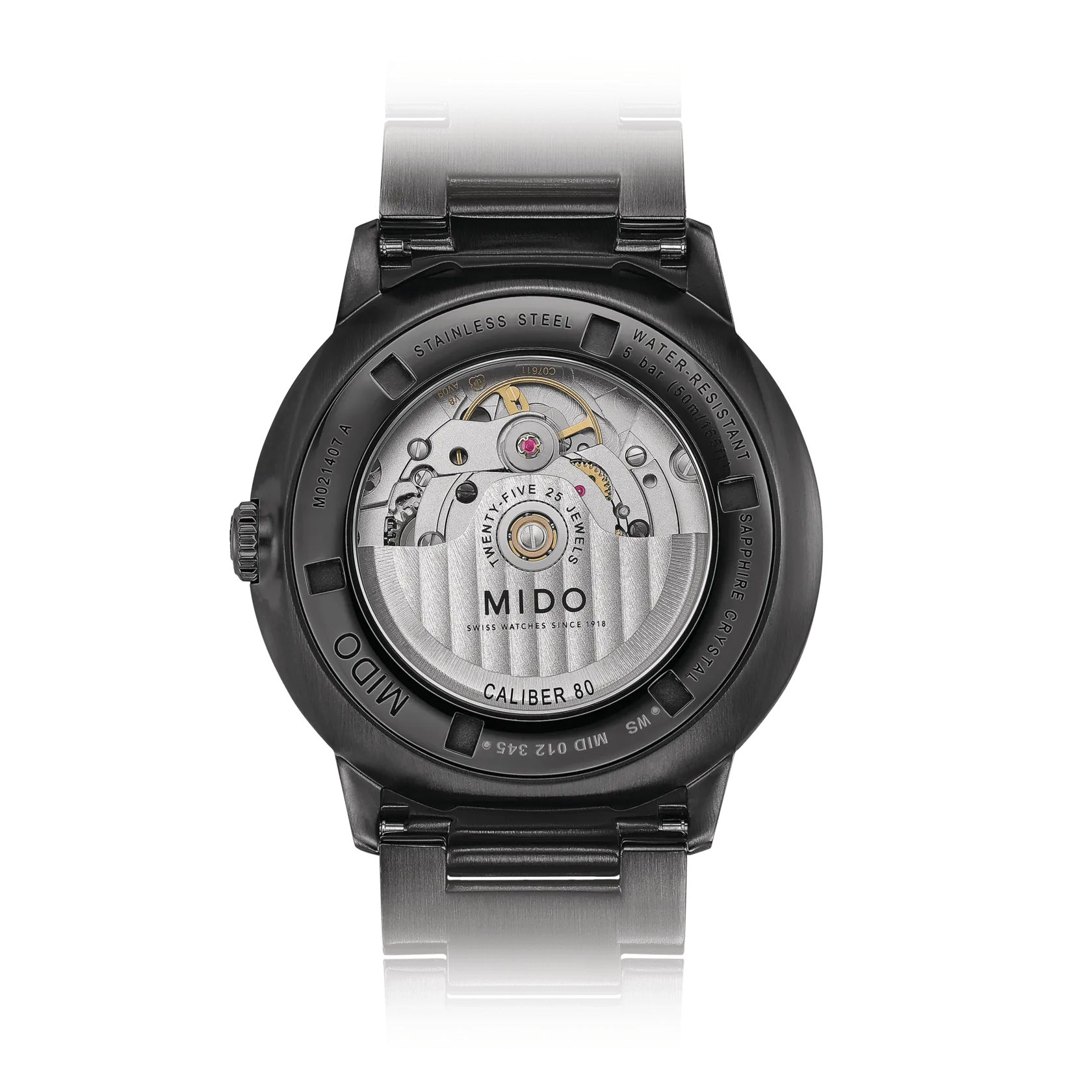 Mido Commander Gradient Automatic Black PVD Skeleton Dial Men's Watch M0214073341100