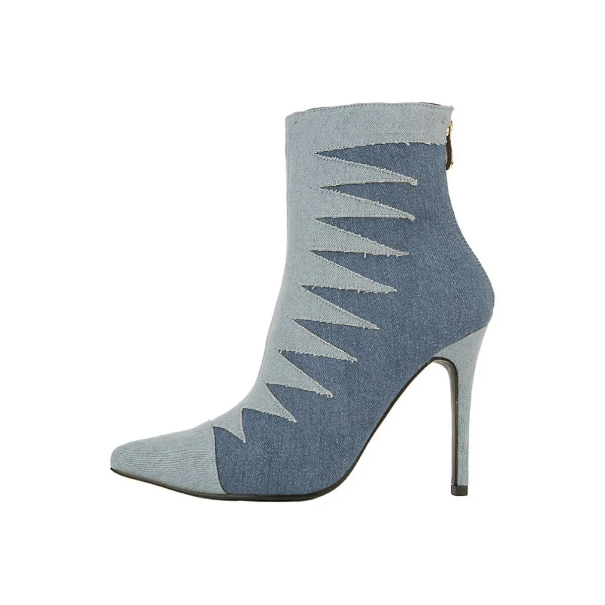 Mini-55 High Heel Ankle Boot Denim