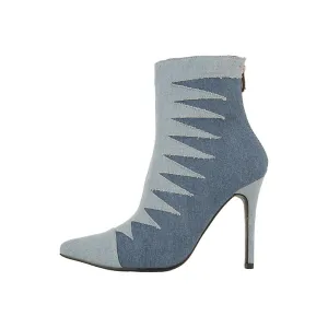 Mini-55 High Heel Ankle Boot Denim