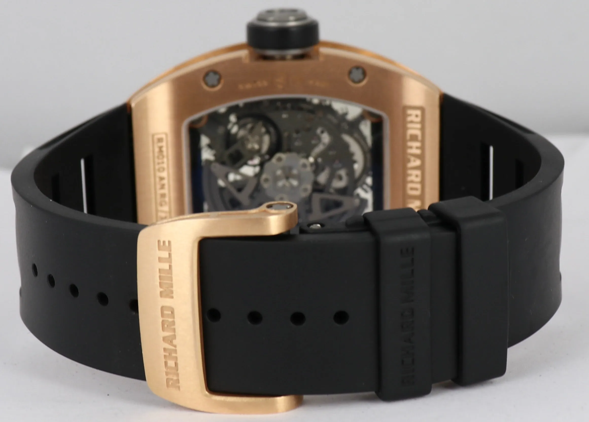 MINT Richard Mille RM010 18K Rose Gold Black Rubber 40mm RM 10 B P Watch