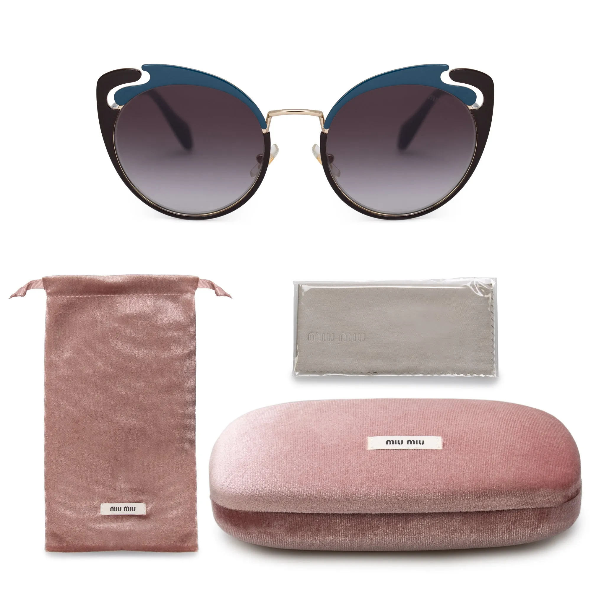 Miu Miu Cat Eye Sunglasses SMU57TS C055D1 54
