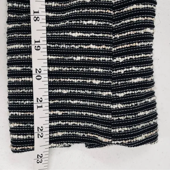 MM LaFleur Cotton Blend Lined Black White Gold 3/4  Sleeve One Button Ja…