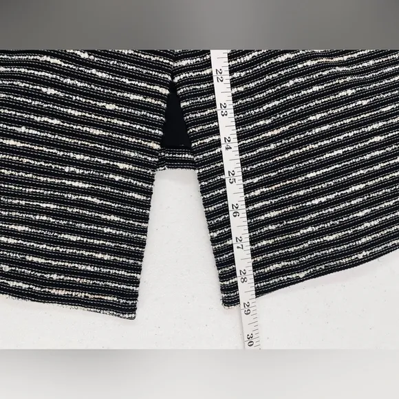 MM LaFleur Cotton Blend Lined Black White Gold 3/4  Sleeve One Button Ja…