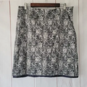 MM Lafleur Snake Skin Print Women’s 16, The Noho Crackle Skirt, Stretch Knit EUC