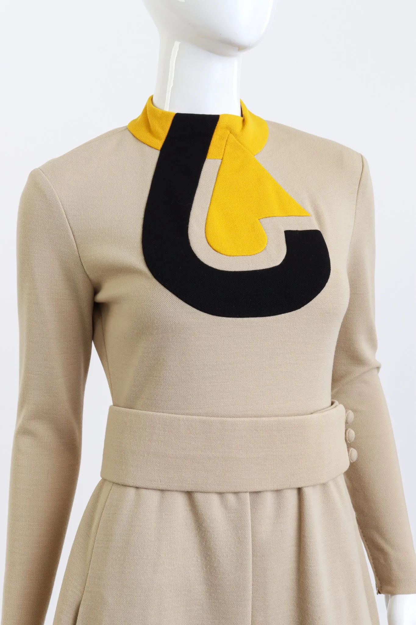 Mod Geo Mock Neck Dress