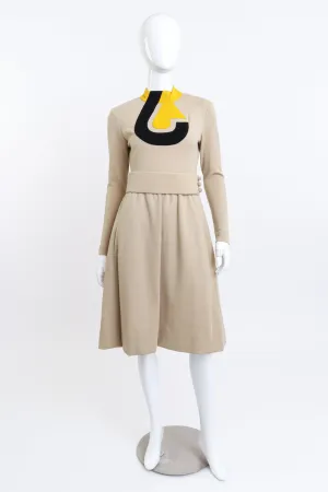 Mod Geo Mock Neck Dress