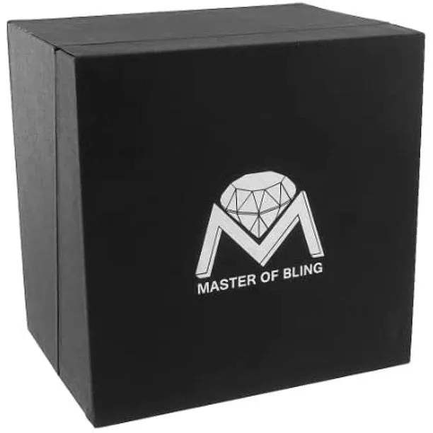 Moissanite Skeleton Dial Gold Stainless Steel Watch (Made To Order)