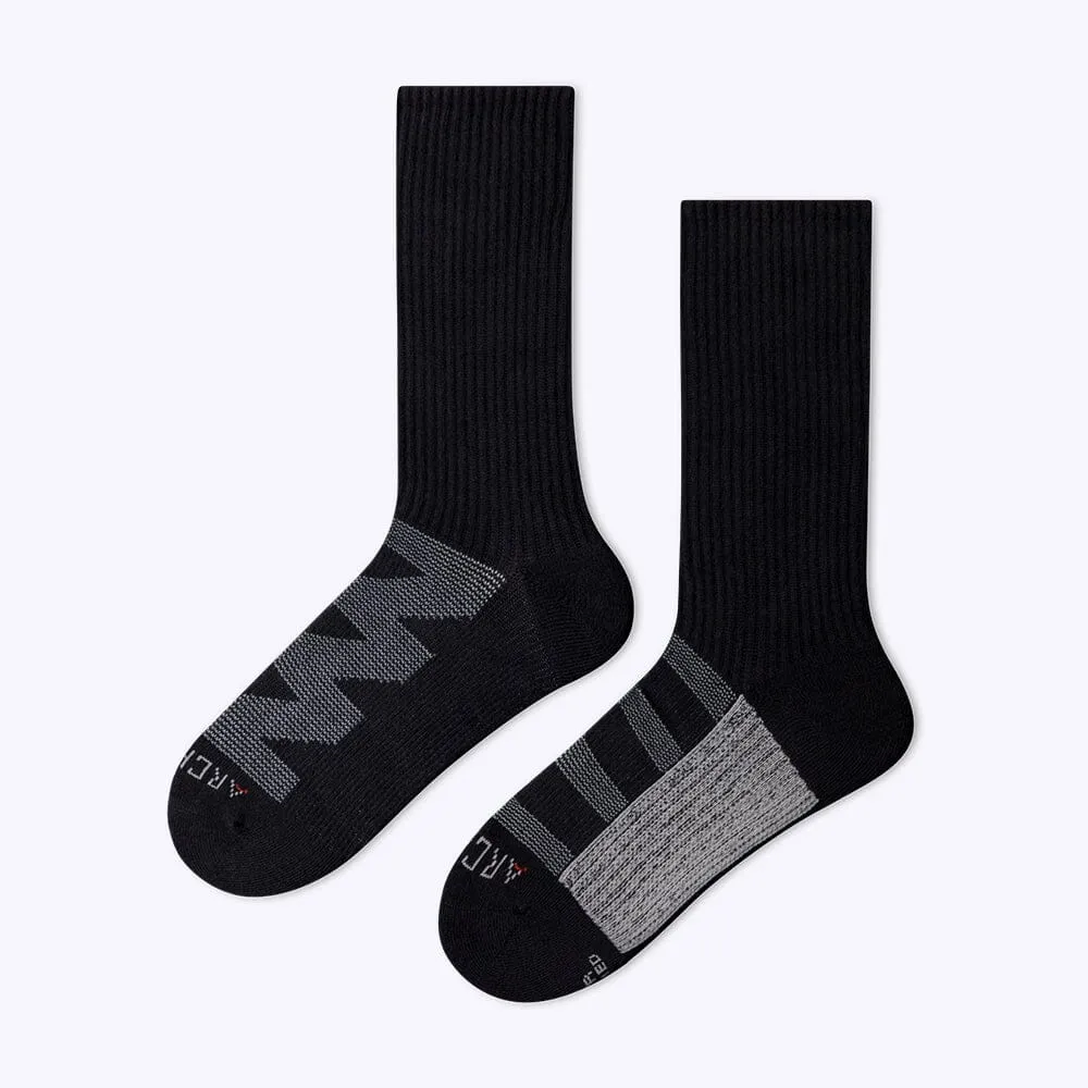 Moisture Wicking Black Nylon Crew
