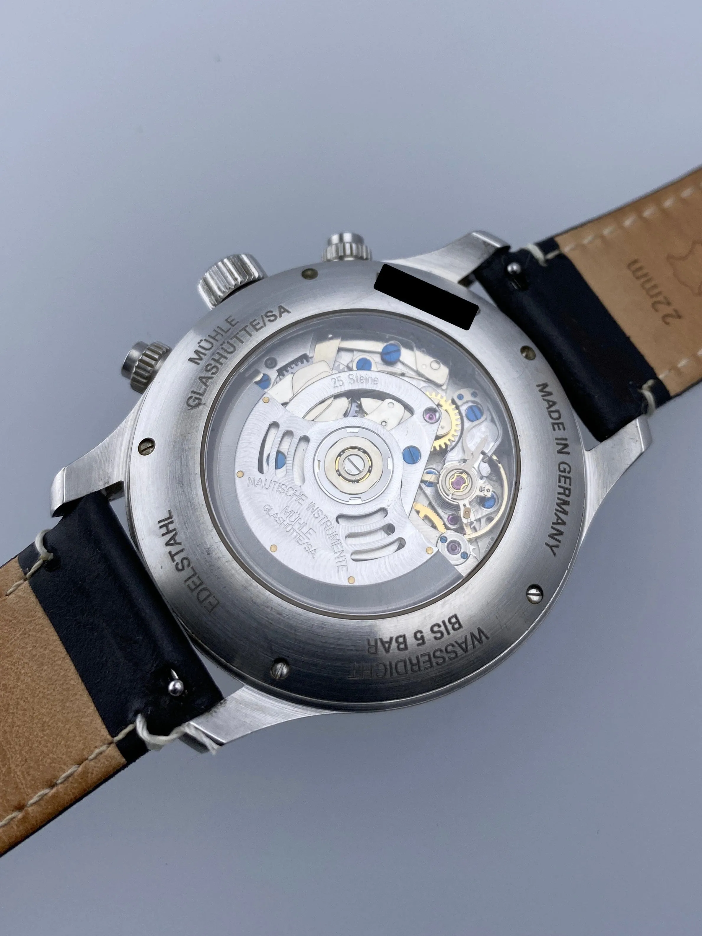 Muhle Glashutte Terrasport I Chronograph M1-37-70-LB Mens Watch Box and Papers