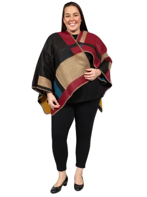 Multi Coloured Poncho - Printed*