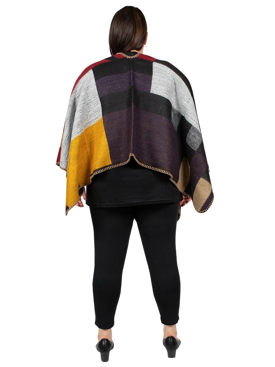 Multi Coloured Poncho - Printed*