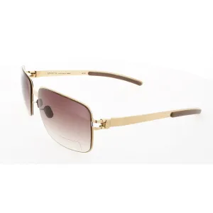 Mykita Unisex Sunglasses - Gold Line Rectangular Frame | NO1 SUN-MAJA-GOLD LINE 006