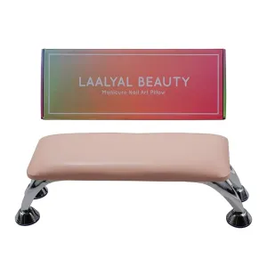 Nail Arm Rest for Nail Tech, Nail Salon Arm Rest Cushion Hand Pillow Stand for Acrylic Nails Manicure Desk Station, Microfiber Leather Salon Table Arm Rest, Thick Pink Non Slip Sponge Pad Arm Rester