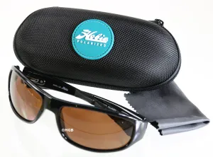 Napa by Hobie Polarized Sunglasses Brown Lens Black Frame 100% UVA UVB UVC NEW
