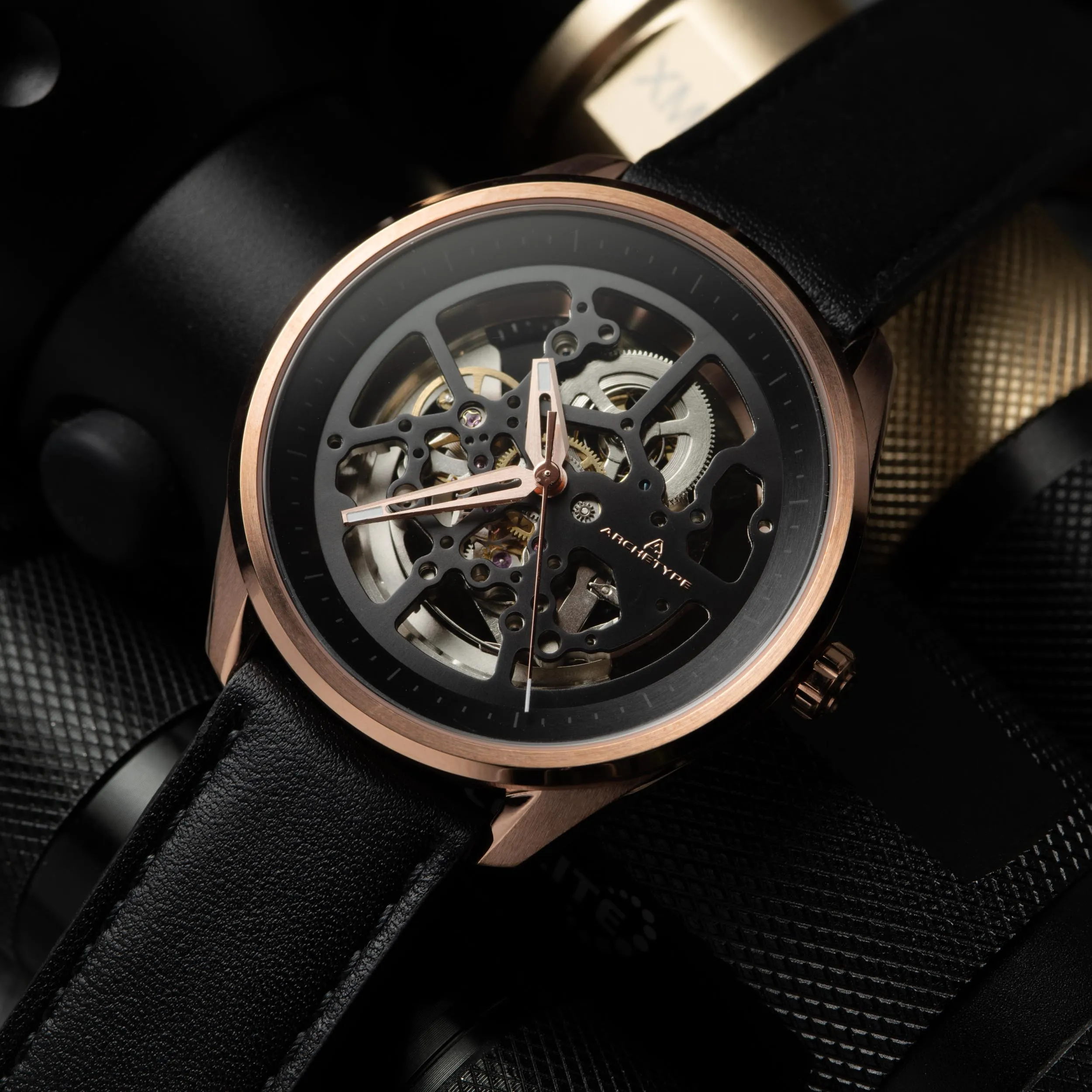 Nemesis Automatic Rose Gold Black