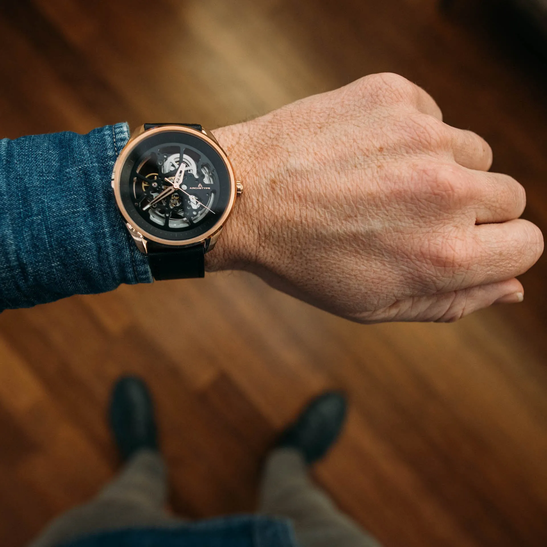 Nemesis Automatic Rose Gold Black