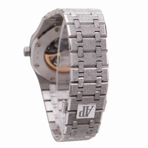 NEW! Audemars Piguet Men's Royal Oak White Gold Diamond Frosted 41mm Skeleton Dial Watch Ref# 15407BC.GG.1224BC.01