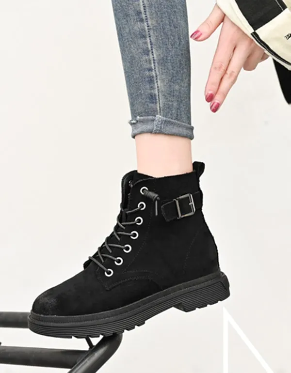New Autumn Thick Heel Suede Short Boots