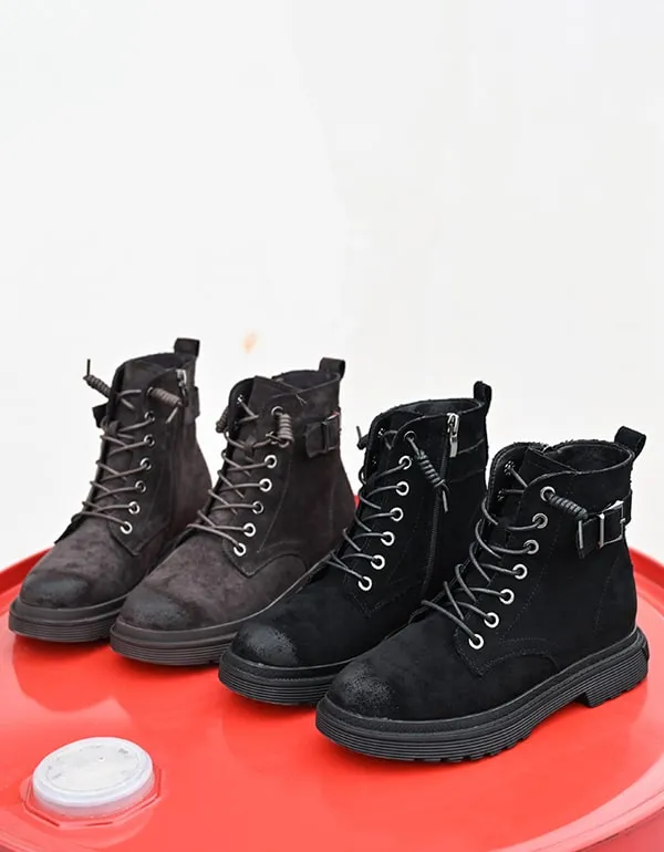 New Autumn Thick Heel Suede Short Boots