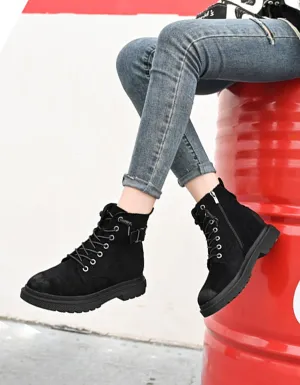 New Autumn Thick Heel Suede Short Boots