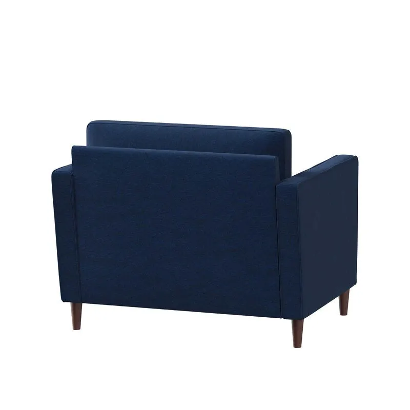 New in box! Wayfair Garren 39.8'' Wide Tufted Club Chair by Mercury Row in Navy Blue! Retails $470 