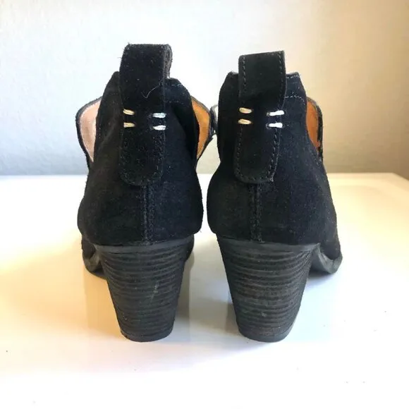 New JEFFREY CAMPBELL Burman-2 Black Distressed Suede Spit-shaft Booties 11