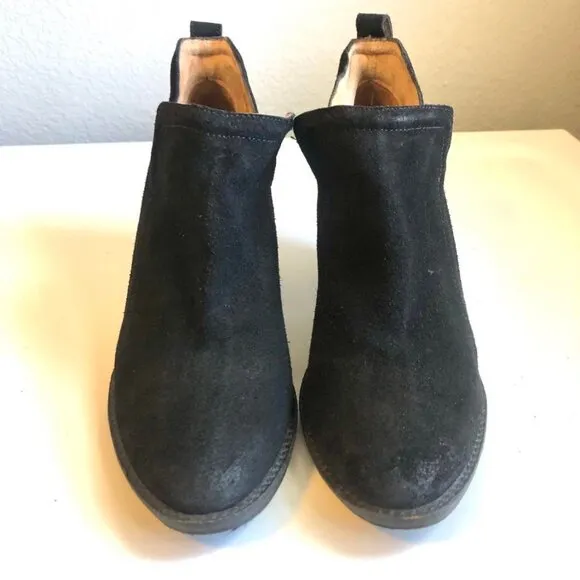 New JEFFREY CAMPBELL Burman-2 Black Distressed Suede Spit-shaft Booties 11
