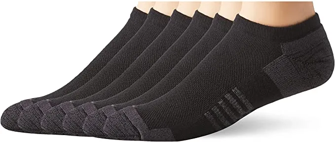 New no packaging! Amazon Essentials Men's 6-Pack Performance Cotton Cushioned Athletic No-Show Socks! Shoe Sz 6-12!