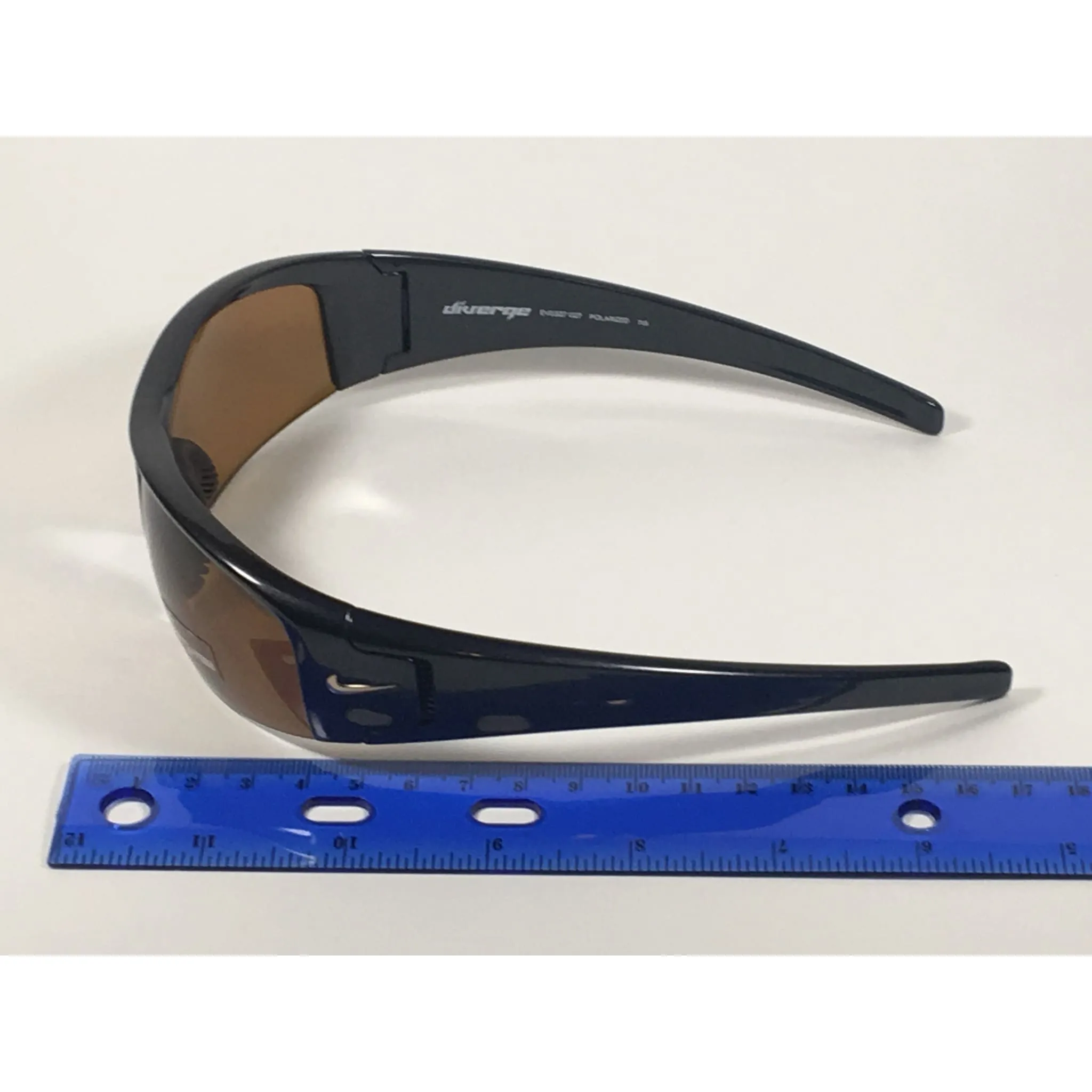 Nike Diverge Polarized Wrap Sunglasses EV0327 027 705 Onyx Black Frame Brown Amber Lens