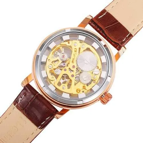 NORTH 1218 Skeleton Men's Hand Wind Mechanical Watches